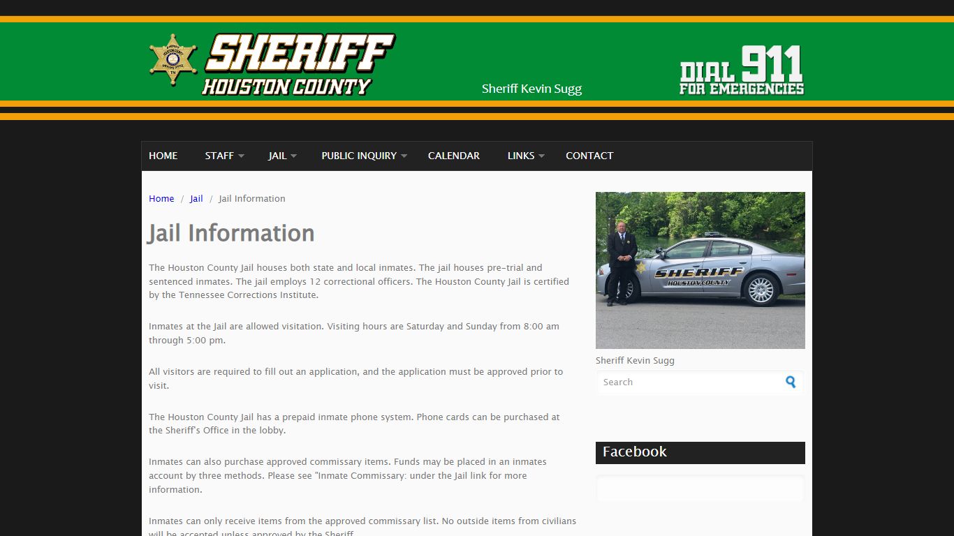 Jail Information | Houston County Sheriff's Office